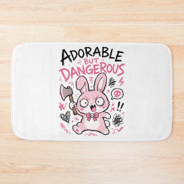 Item preview, Adorable But Dangerous Cute Bunny Funny Kawaii Shirt — Pastel Goth Chaos Bunny Humor Gift Tee designed and sold by MaynyStudio.