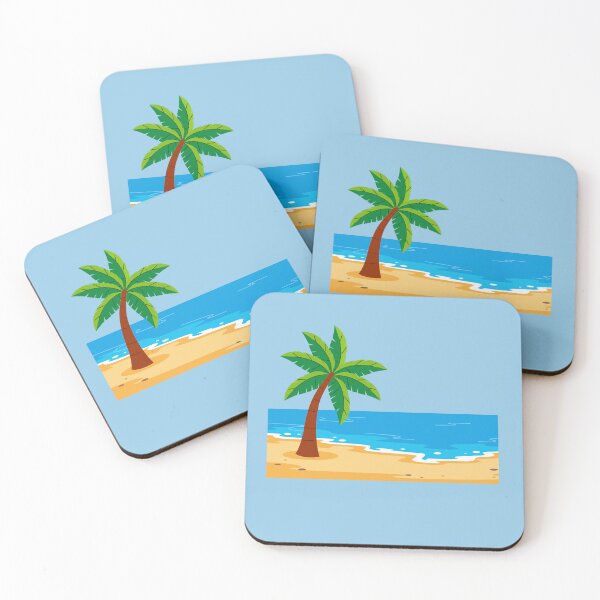 Item preview, Minimalist Tropical Beach with Palm Tree designed and sold by SolutionsArt.