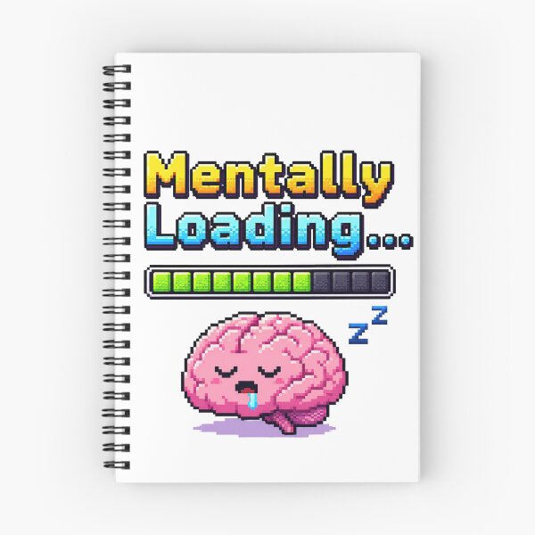 Item preview, Mentally Loading Funny Pixel Brain designed and sold by DeePat77.