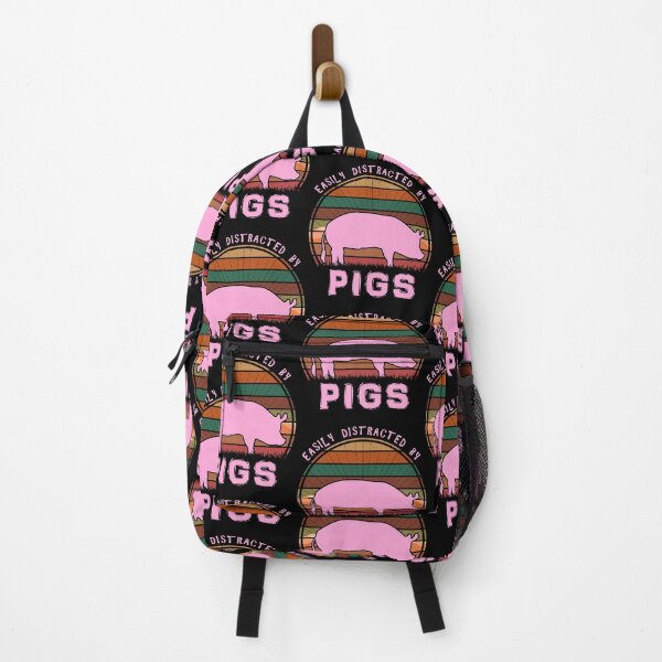 Item preview, Easily Distracted By Pigs Retro Sunset Pig Lover designed and sold by marke770.