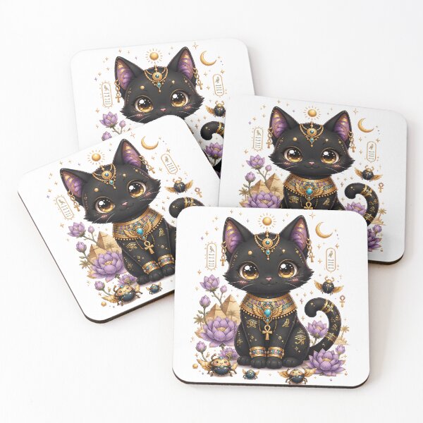 Item preview, Kawaii Egyptian Cat – Cute Bastet Kitten designed and sold by MarekoraStudio.