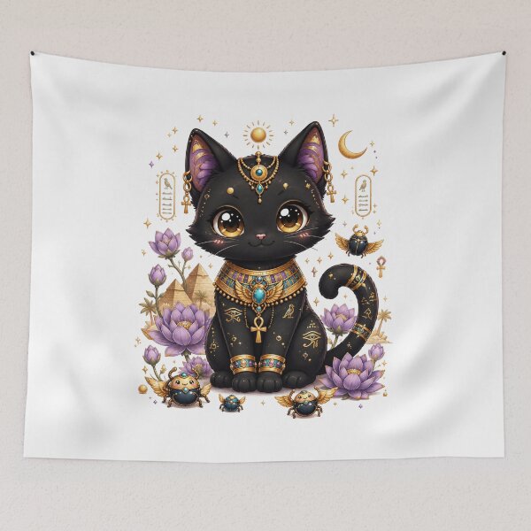 Item preview, Kawaii Egyptian Cat – Cute Bastet Kitten designed and sold by MarekoraStudio.