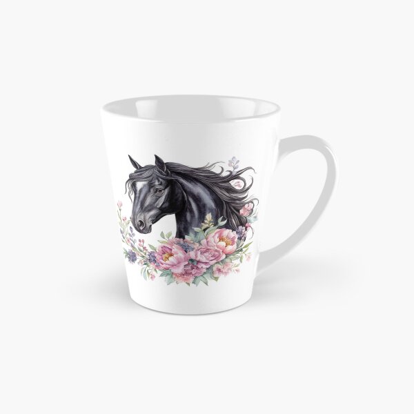 Item preview, Floral black horse designed and sold by Tiny-Love ⭐⭐⭐⭐⭐.