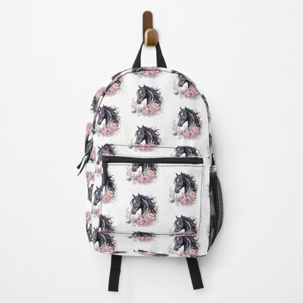 Item preview, Floral black horse designed and sold by Tiny-Love ⭐⭐⭐⭐⭐.