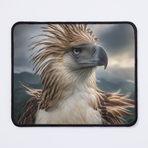 Item preview, Majestic Philippine Eagle Portrait – Windswept Haribon Wildlife Art designed and sold by MarekoraStudio.
