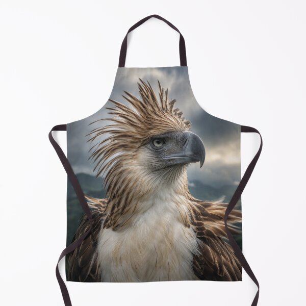 Item preview, Majestic Philippine Eagle Portrait – Windswept Haribon Wildlife Art designed and sold by MarekoraStudio.