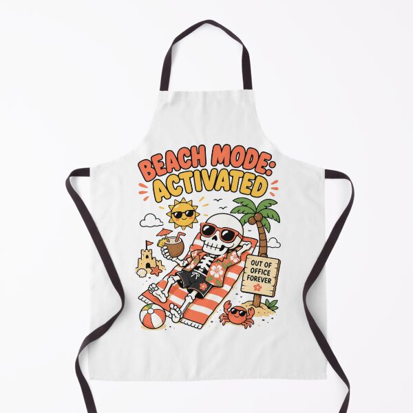 Item preview, Cute Skeleton Beach Mode Activated Funny Summer Shirt — Out Of Office Forever Kawaii Vacation Gift Tee designed and sold by MaynyStudio.
