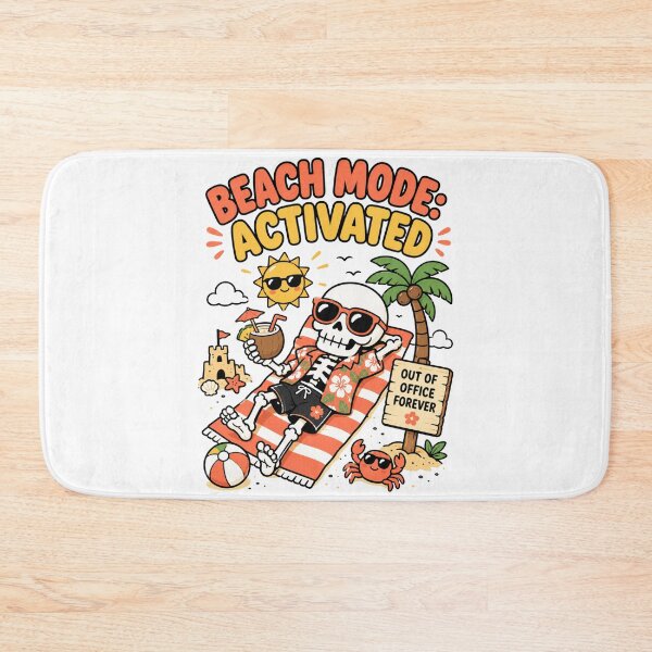 Item preview, Cute Skeleton Beach Mode Activated Funny Summer Shirt — Out Of Office Forever Kawaii Vacation Gift Tee designed and sold by MaynyStudio.