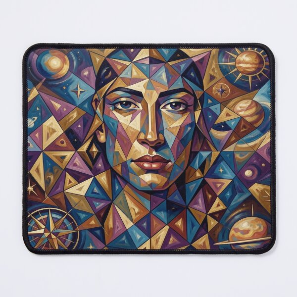 Item preview, Boho Cosmic Geometry Portrait in Vibrant Abstract Universe designed and sold by FotoworldEdel.