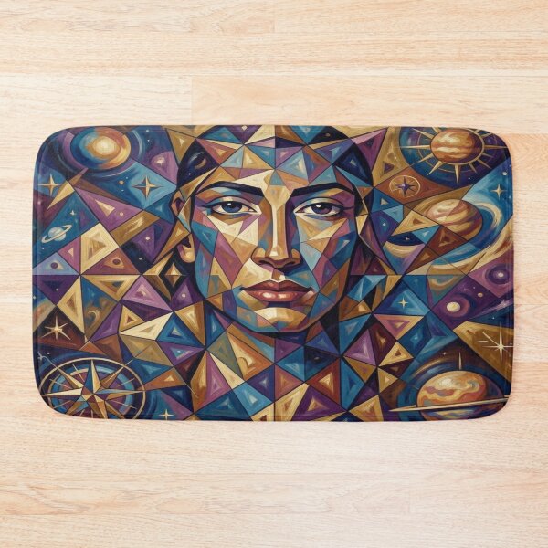 Item preview, Boho Cosmic Geometry Portrait in Vibrant Abstract Universe designed and sold by FotoworldEdel.