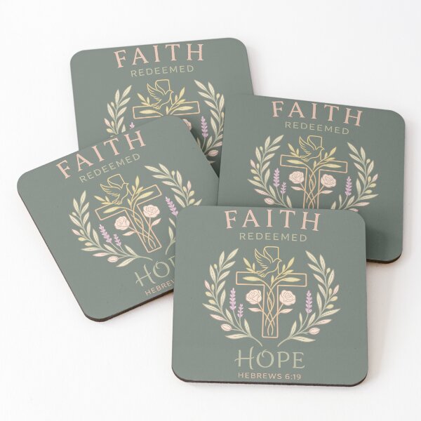 Item preview, FAITH REDEEMED - HOPE: Hebrews 6:19 Christian Cross Design designed and sold by TheDailyCross1.