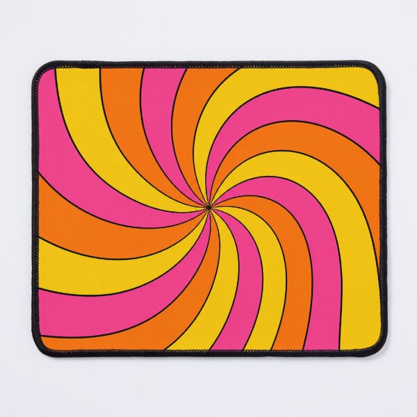 Item preview, Retro Sunburst Spiral Swirl Pink Orange Yellow designed and sold by DjFreeq.