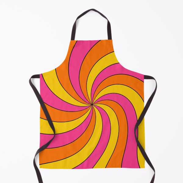 Item preview, Retro Sunburst Spiral Swirl Pink Orange Yellow designed and sold by DjFreeq.