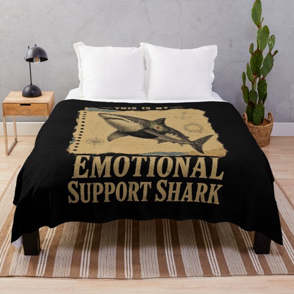 Item preview, Emotional Support Shark designed and sold by zoes-ink.