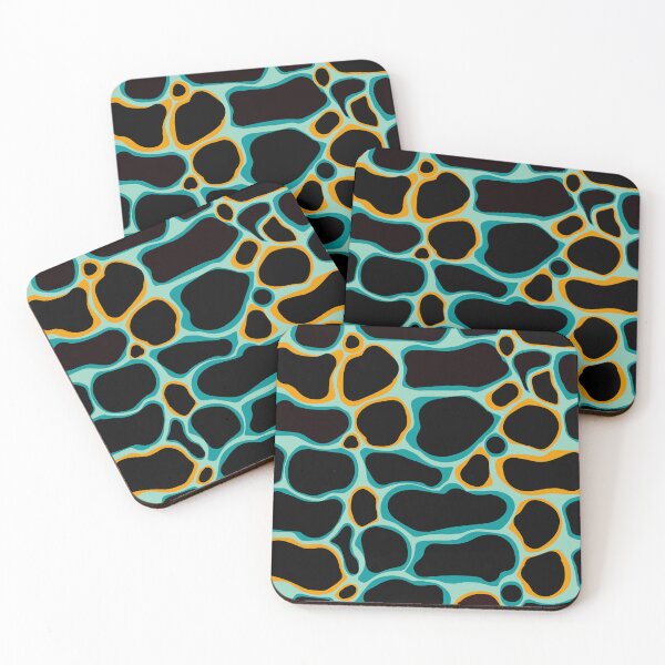 Item preview, Tortoiseshell - Abstract composition in black, teal and yellow 94 designed and sold by StefanStudioArt.