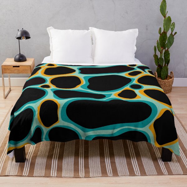Item preview, Tortoiseshell - Abstract composition in black, teal and yellow 94 designed and sold by StefanStudioArt.