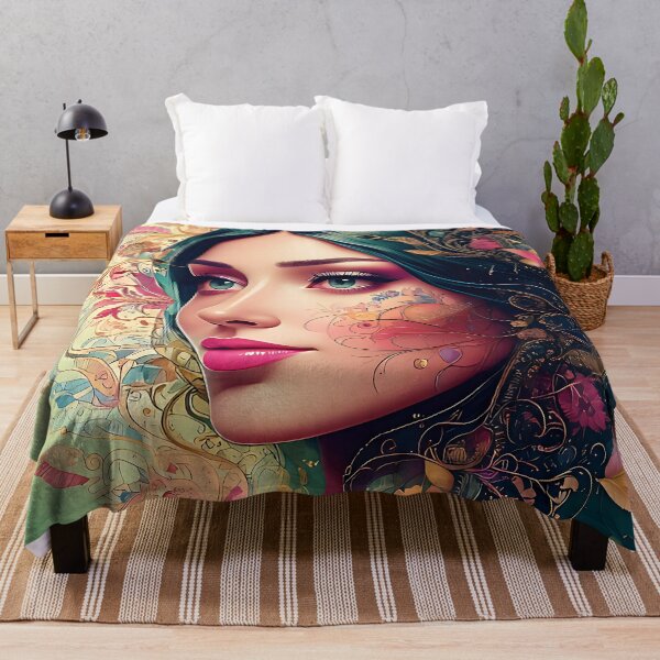 Item preview, Fairytale Dreamscape - Enchanted Botanical Portrait designed and sold by ToxicInkArt.