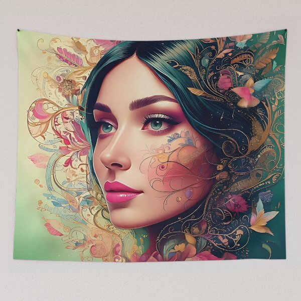 Item preview, Fairytale Dreamscape - Enchanted Botanical Portrait designed and sold by ToxicInkArt.