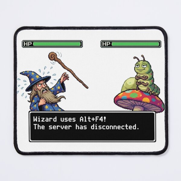 Item preview, Wizard Uses Alt+F4 - Retro 16-Bit Gaming Meme designed and sold by Sanistein.