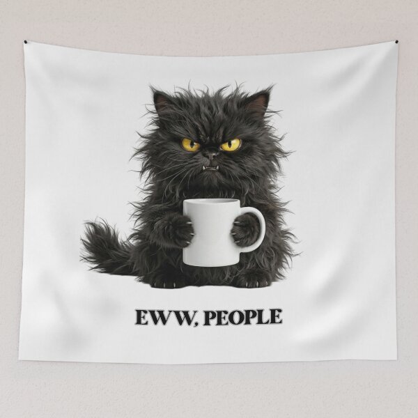 Item preview, Funny Cat Gift Eww People Black Cat Humor Introvert Shirt designed and sold by Dev Mode.