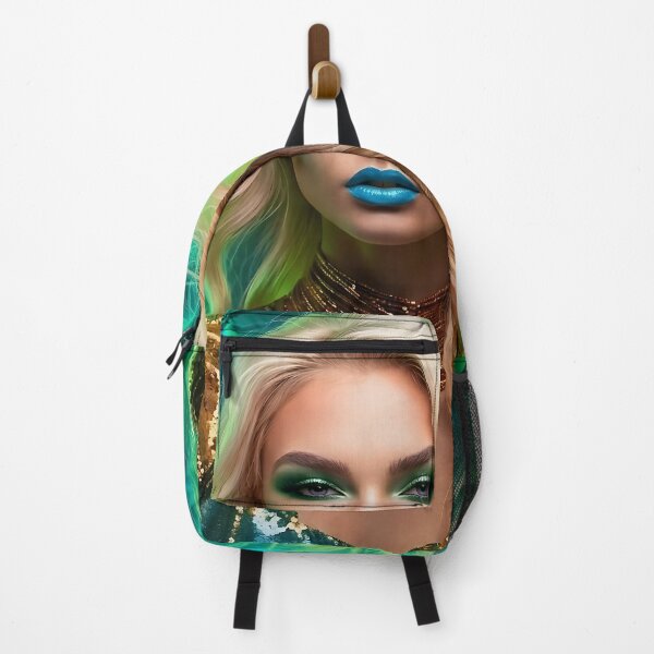 Item preview, Electric Green Neon Glamour - Ethereal Blonde Portrait designed and sold by ToxicInkArt.