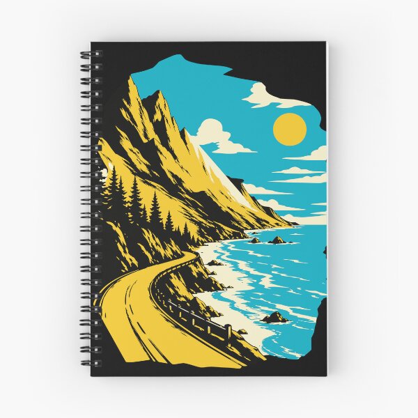 Item preview, Pacific Coast Highway Retro Coastal Road Trip Vintage Surf Landscape designed and sold by wmhtees.