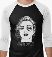 Crystal Castles (Black) Men's Baseball ¾ T-Shirt