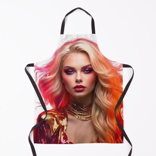Item preview, Neon Gold Glamour - Ethereal Blonde Portrait designed and sold by ToxicInkArt.
