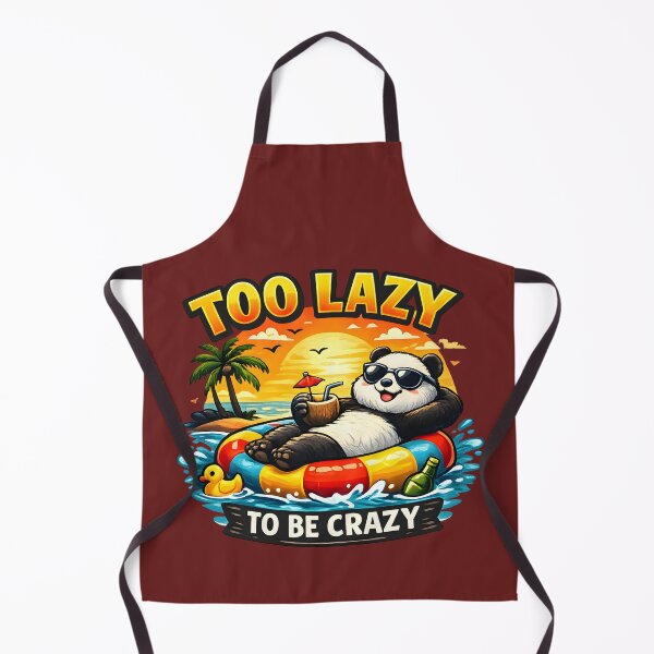 Item preview, Too Lazy to Be Crazy – Funny Relaxing Panda Summer Vacation Design. designed and sold by artbydozi2005.