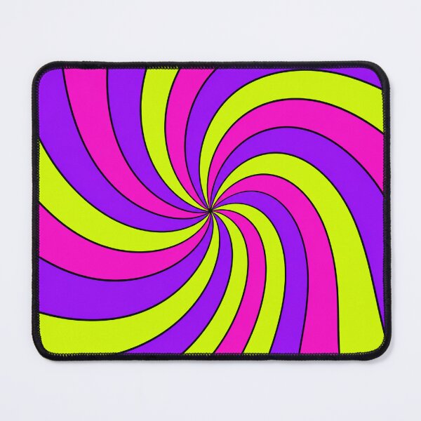 Item preview, Neon Retro Spiral Swirl Purple Pink Lime Green designed and sold by DjFreeq.