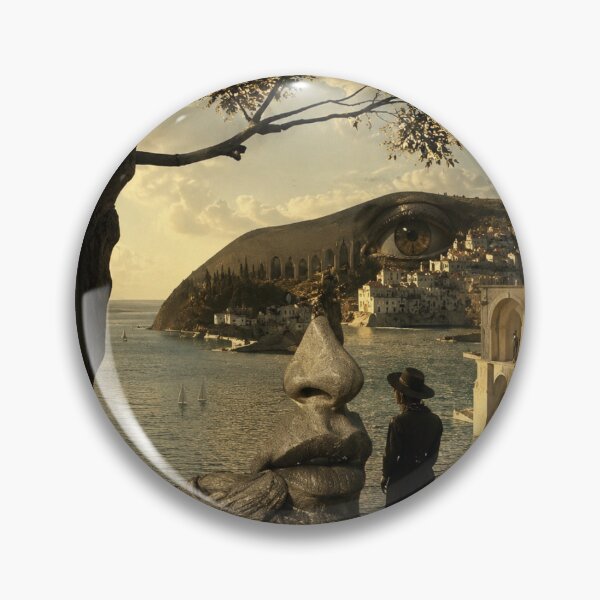 Item preview, Mediterranean Dreamscape Surrealist Coastline Art designed and sold by marianka91.