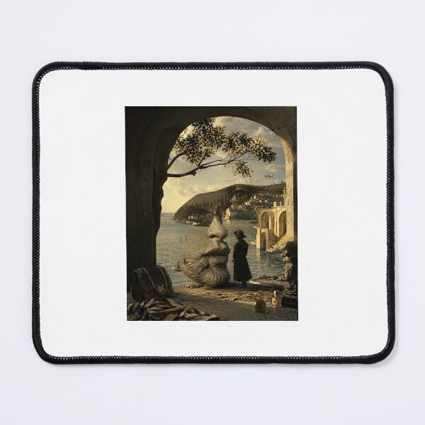 Item preview, Mediterranean Dreamscape Surrealist Coastline Art designed and sold by marianka91.