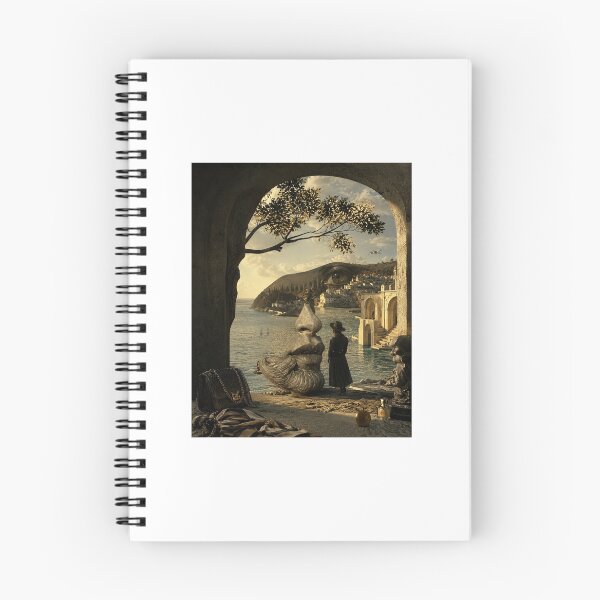 Item preview, Mediterranean Dreamscape Surrealist Coastline Art designed and sold by marianka91.
