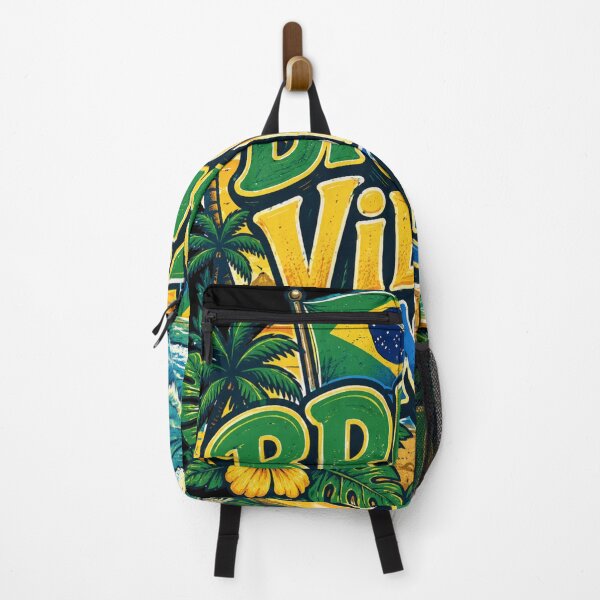 Item preview, Brazil Vibes Only Retro Beach Flag designed and sold by PACS0011.