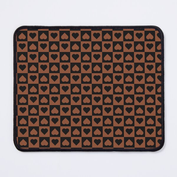 Item preview, Black and Copper checkered hearts designed and sold by pattern-archive.