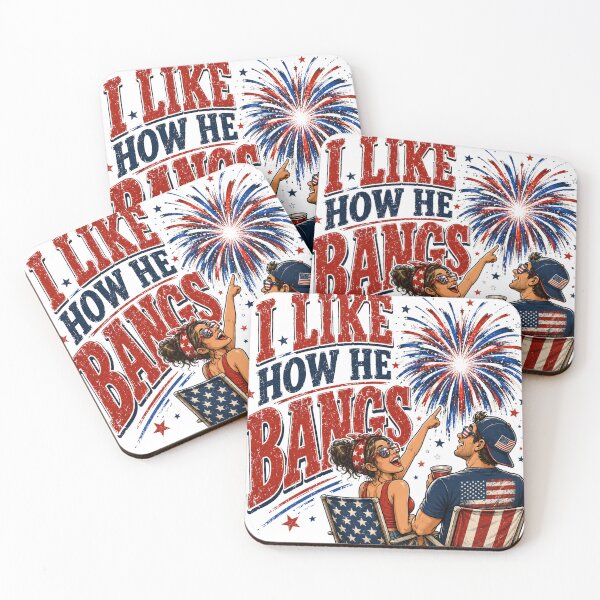 Item preview, I Like How He Bangs 4th of July Couples Fireworks Shirt designed and sold by Zbixu.
