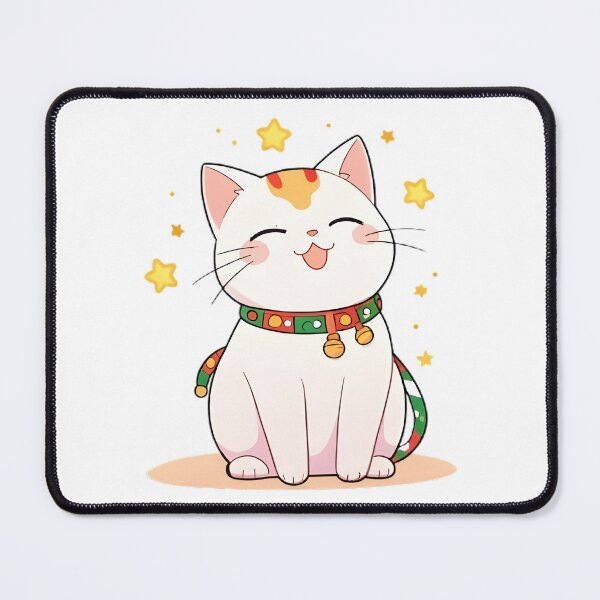 Item preview, Christmas Lights Cat — Festive Kawaii Cat Sticker designed and sold by tommysworks.