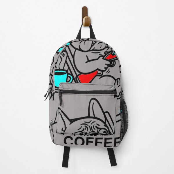 Item preview, On Coffee Break Proceed With Caution Frenchie Dog T-Shirt designed and sold by The Bold Line Studio.