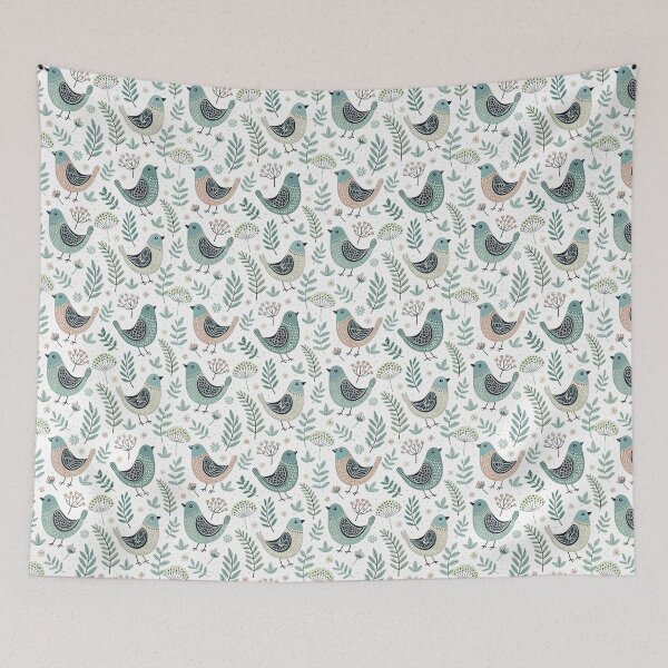 Item preview, Garden Bird Folk Symbols | Scandinavian Garden Design designed and sold by Shuga-Design.
