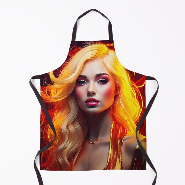 Item preview, Neon Gold Glamour - Ethereal Blonde Portrait designed and sold by ToxicInkArt.