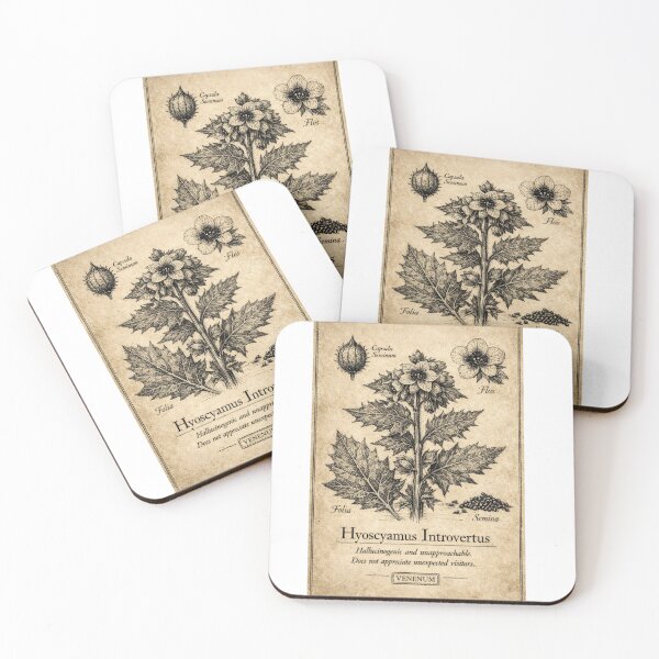 Item preview, Hyoscyamus Introvertus Funny Poisonous Plant Victorian Botanical Print Gift designed and sold by Print Loft.