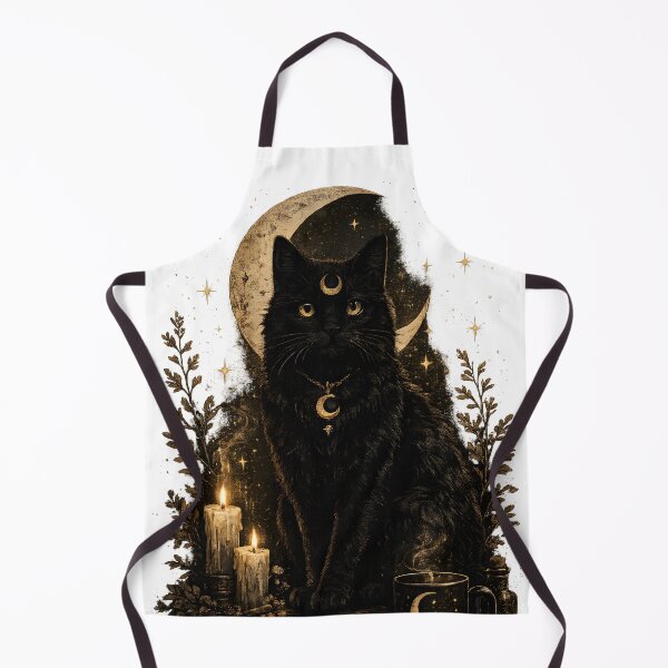 Item preview, Mystical Black Cat Aesthetic | Gothic Witchy Moon Cat Art | Dark Academia Cat Design designed and sold by Vexora Prints.
