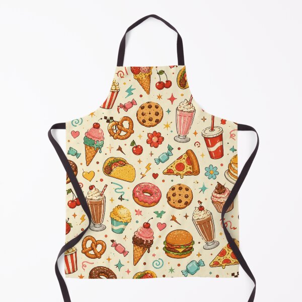 Item preview, 1950s Pastel Cafe Aesthetic Snack Pattern – Pastel Foodie Decor designed and sold by OpenDreamArts.