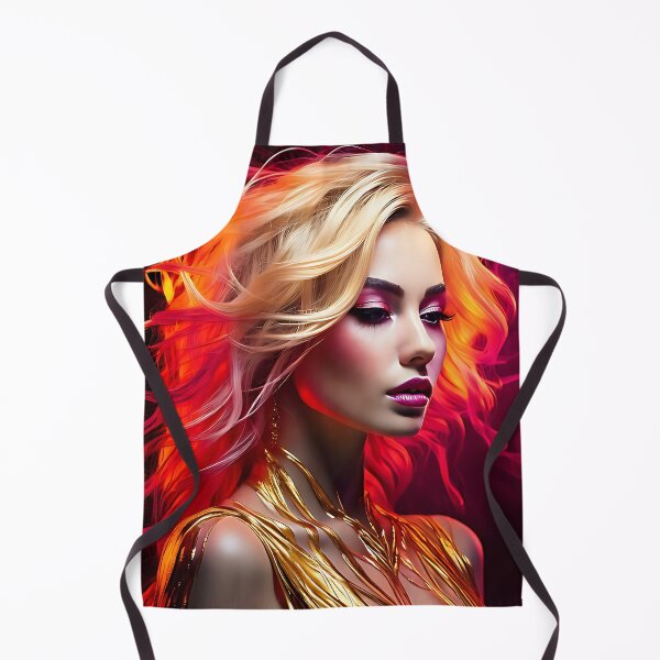 Item preview, Neon Gold Glamour - Ethereal Blonde Portrait designed and sold by ToxicInkArt.