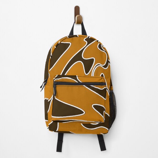 Item preview, Retro Brown Gold Swirl Abstract Groovy Pattern designed and sold by DjFreeq.
