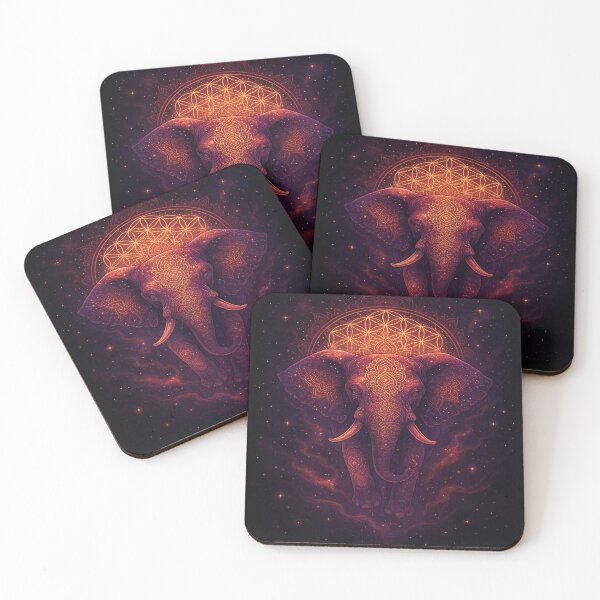 Item preview, Quantum Elephant Cosmic Mandala Art designed and sold by NoNameDrops.
