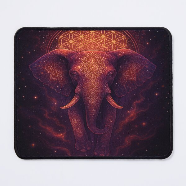 Item preview, Quantum Elephant Cosmic Mandala Art designed and sold by NoNameDrops.