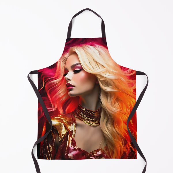 Item preview, Neon Gold Glamour - Ethereal Blonde Portrait designed and sold by ToxicInkArt.