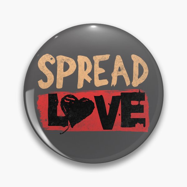 Item preview, Spread Love Retro Heart Typography Design designed and sold by PrintandJoy.