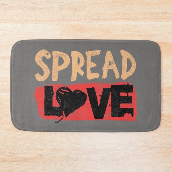 Item preview, Spread Love Retro Heart Typography Design designed and sold by PrintandJoy.